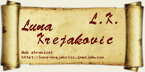 Luna Krejaković vizit kartica